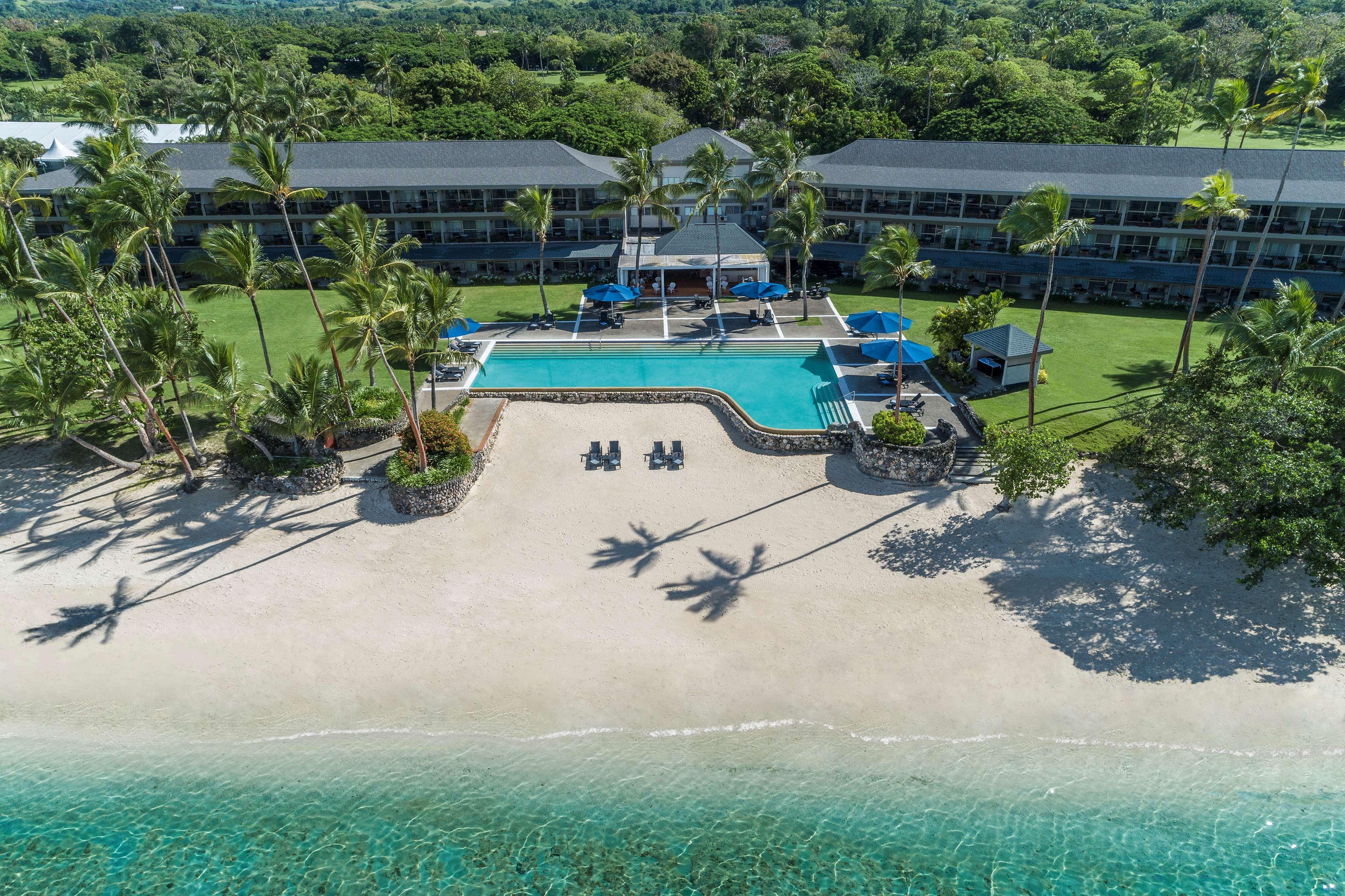 Shangri-La Yanuca Island, Fiji Voua Luaran gambar Aerial view of the resort