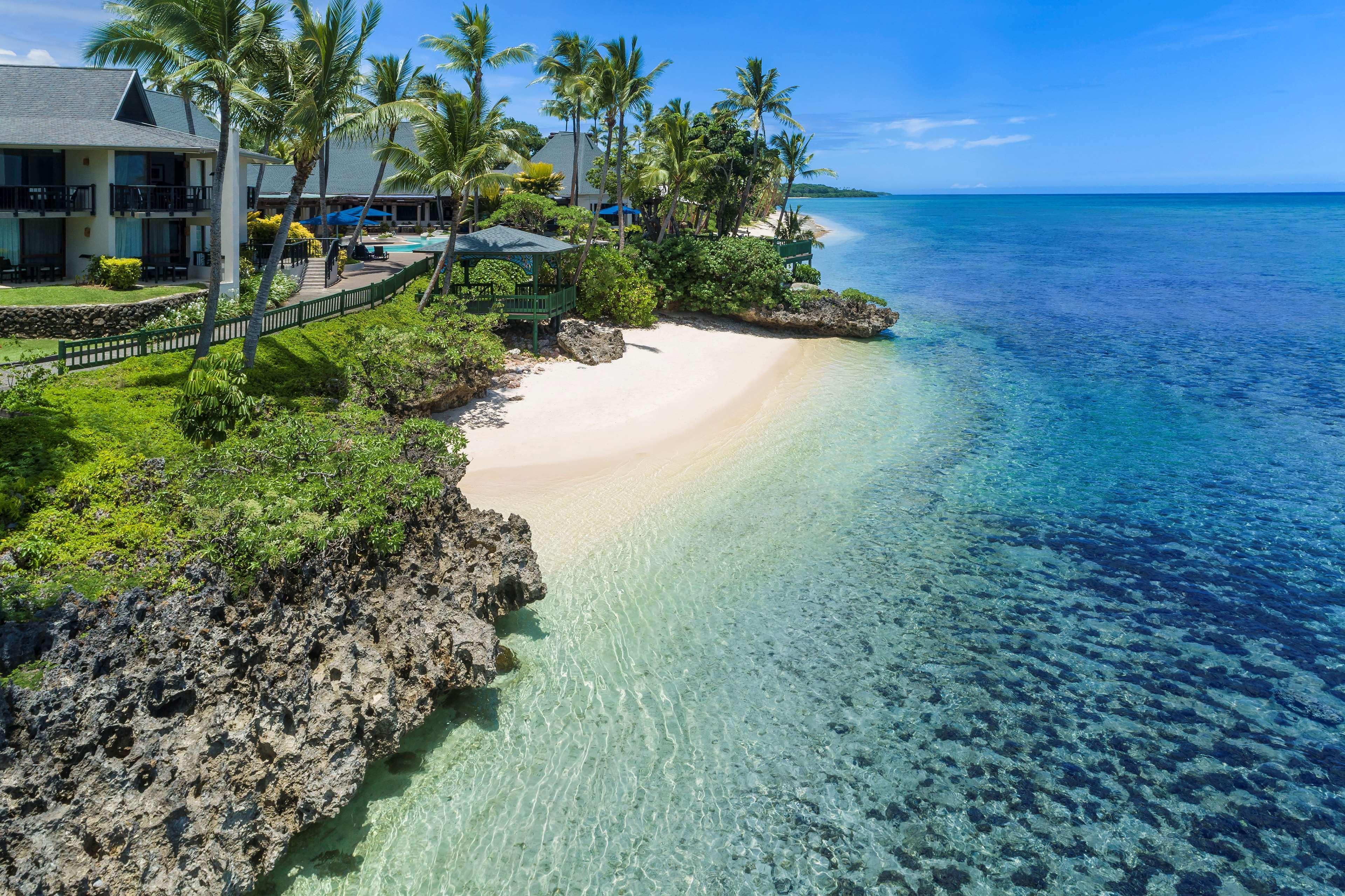 Shangri-La Yanuca Island, Fiji Voua Luaran gambar Aerial view of the beach at the Sheraton Resort